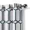 Threadmade Home Kaiden Geometric Room Darkening Window Curtain, Indigo - 52"W x 95"L